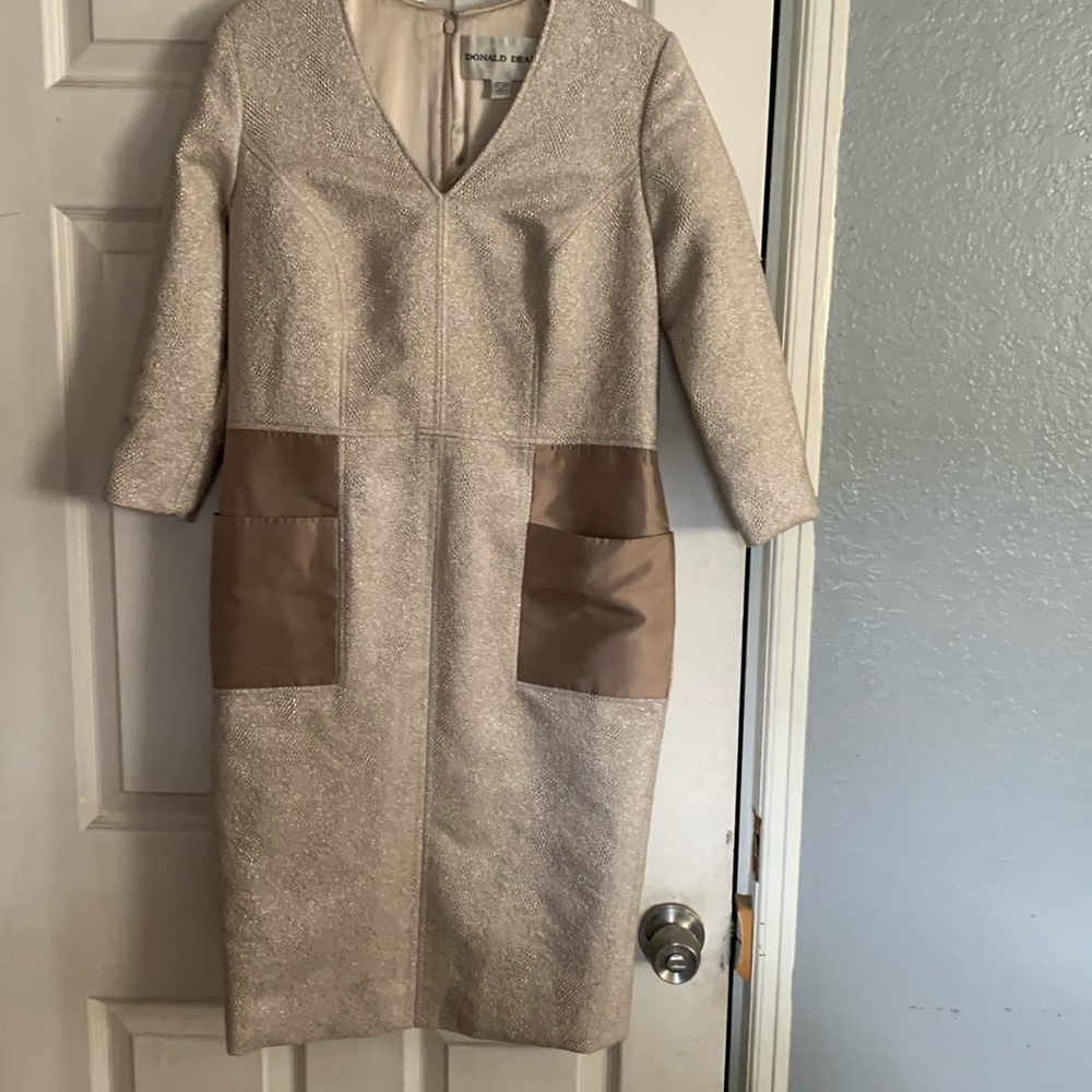 Made in USA 100% silk dress knee lenght